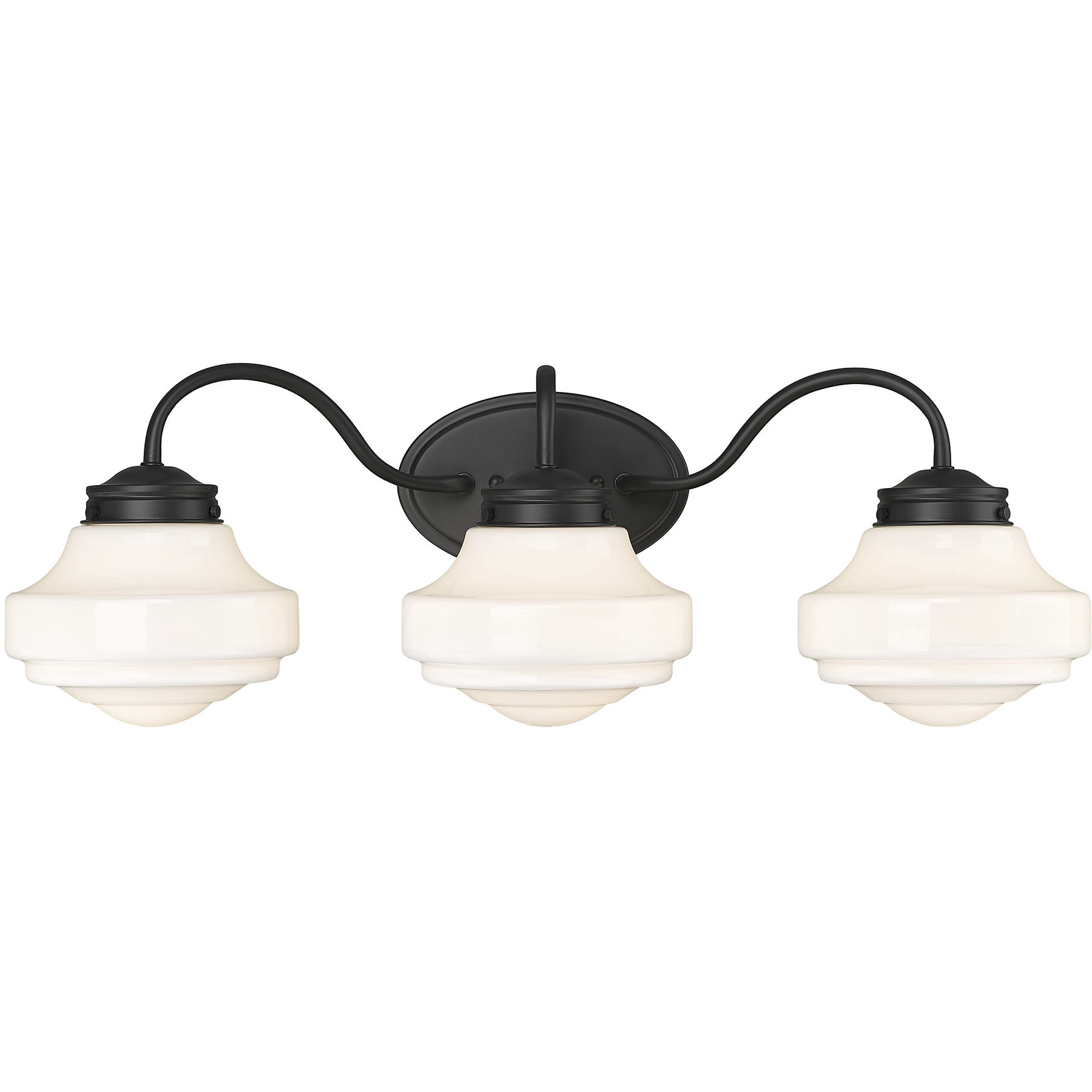 Golden Lighting 0508BA3 BLKVMG Ingalls 3 Light 27.5 inch Matte Black